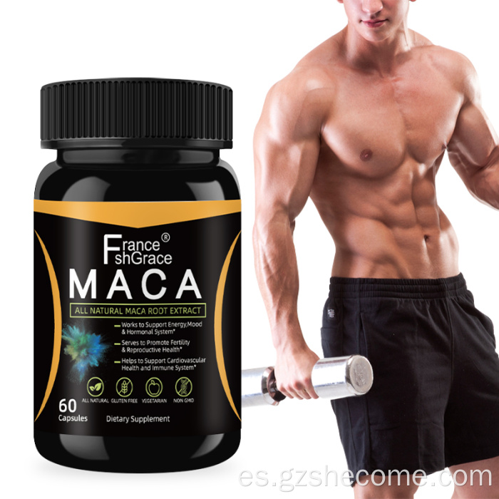 Cápsulas de energía de raíz de maca de alta potencia de Maca de alta potencia